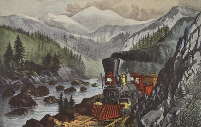 The Route To California, Truckee River, Sierra-Nevada by American School